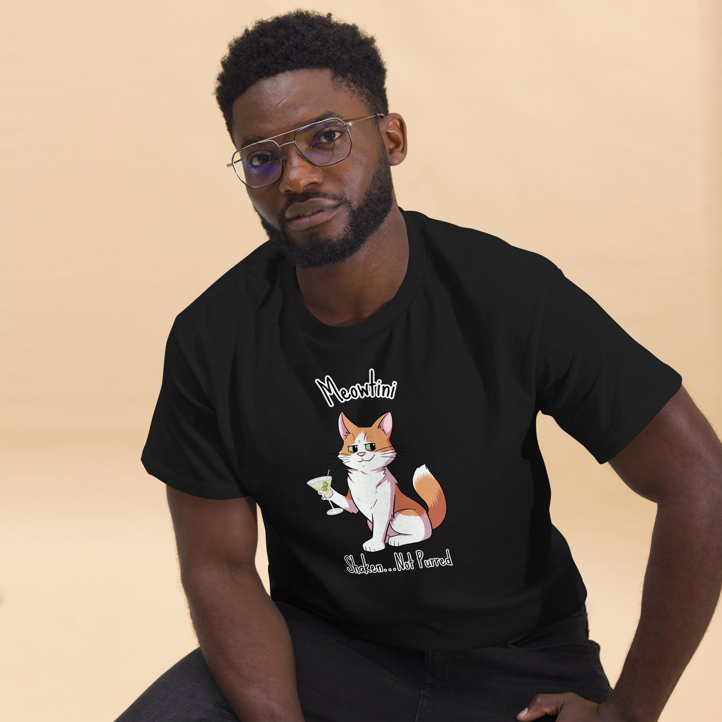 Ginger - Meowtini Shaken Not Purred Men's classic tee