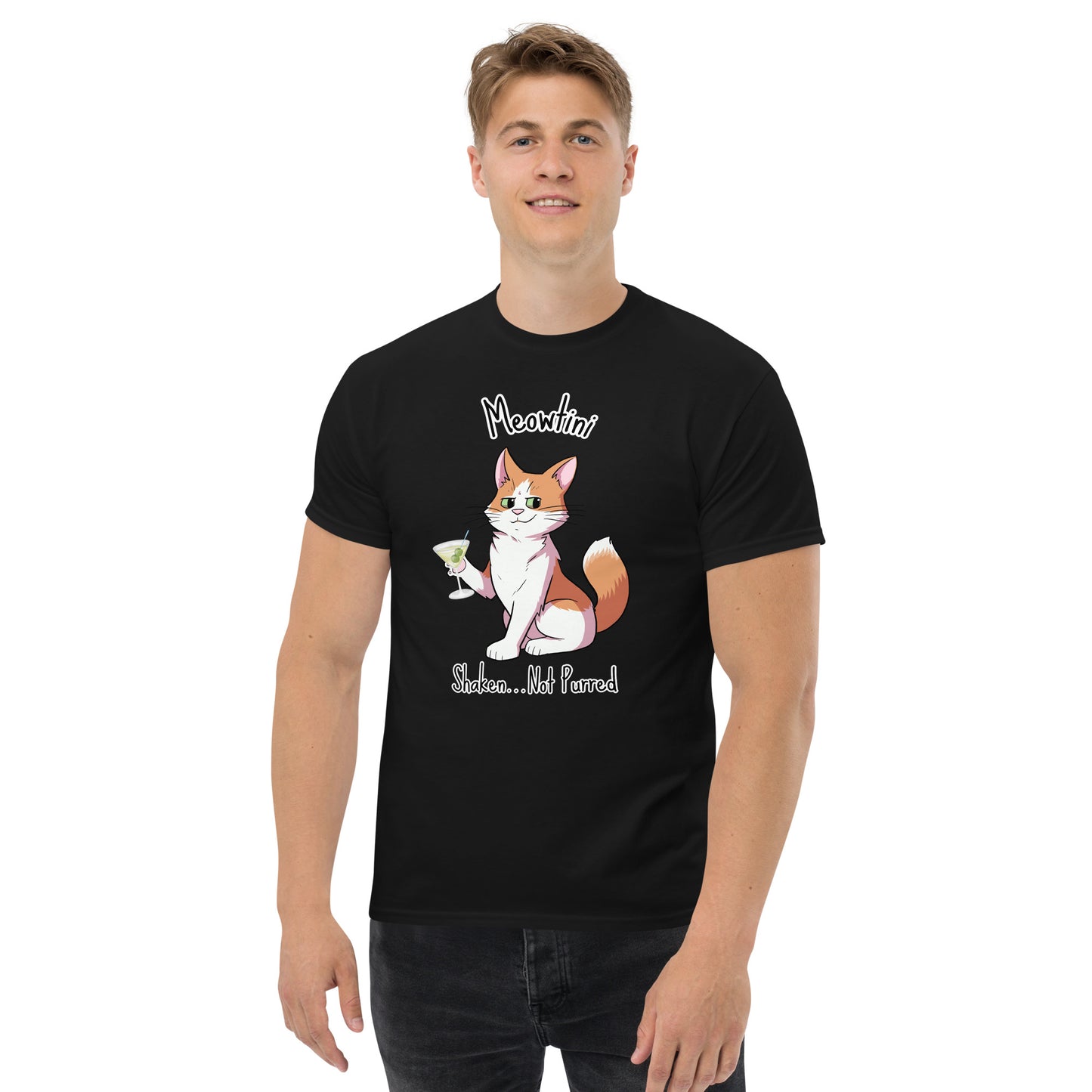Ginger - Meowtini Shaken Not Purred Men's classic tee
