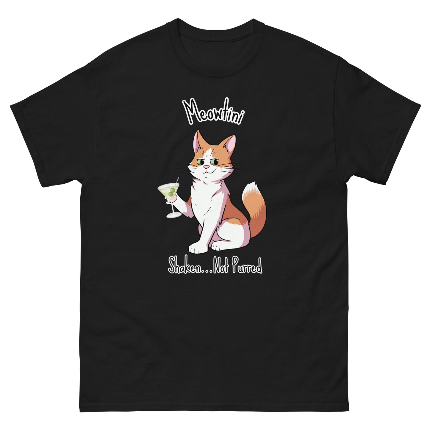 Ginger - Meowtini Shaken Not Purred Men's classic tee