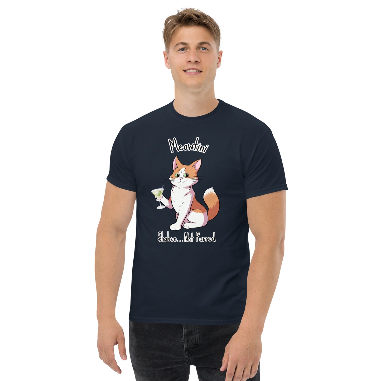 Ginger - Meowtini Shaken Not Purred Men's classic tee