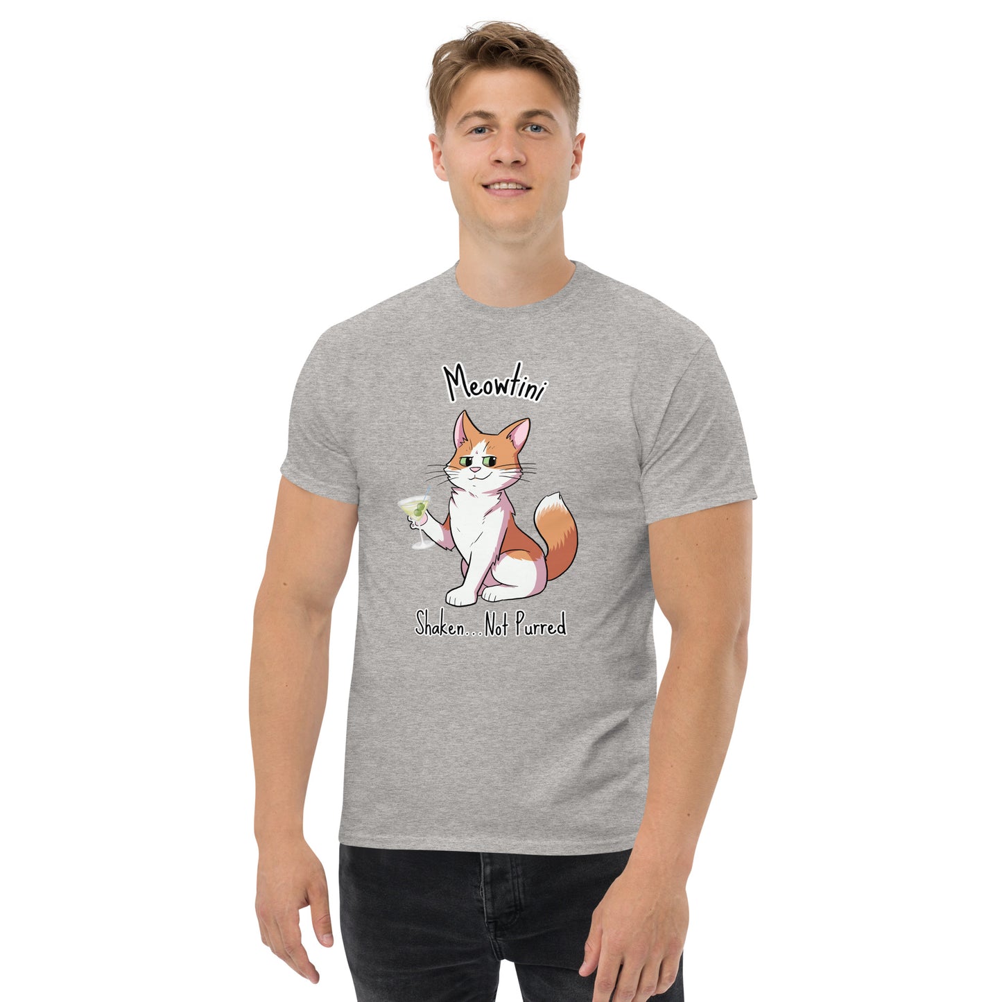 Ginger - Meowtini Shaken Not Purred Men's classic tee