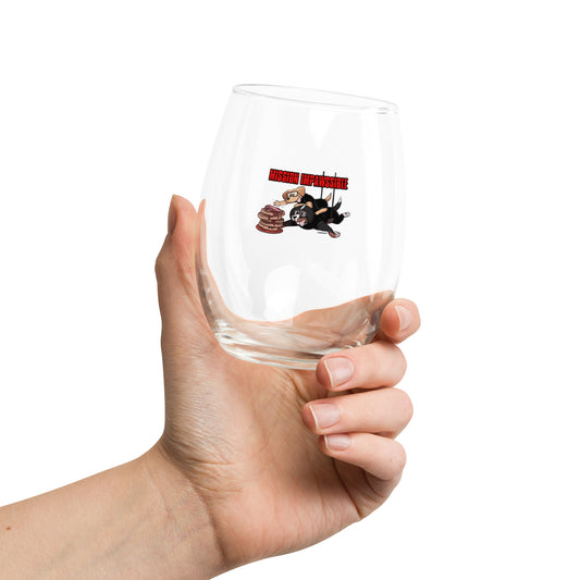 Mission Impawssible Stemless wine glass