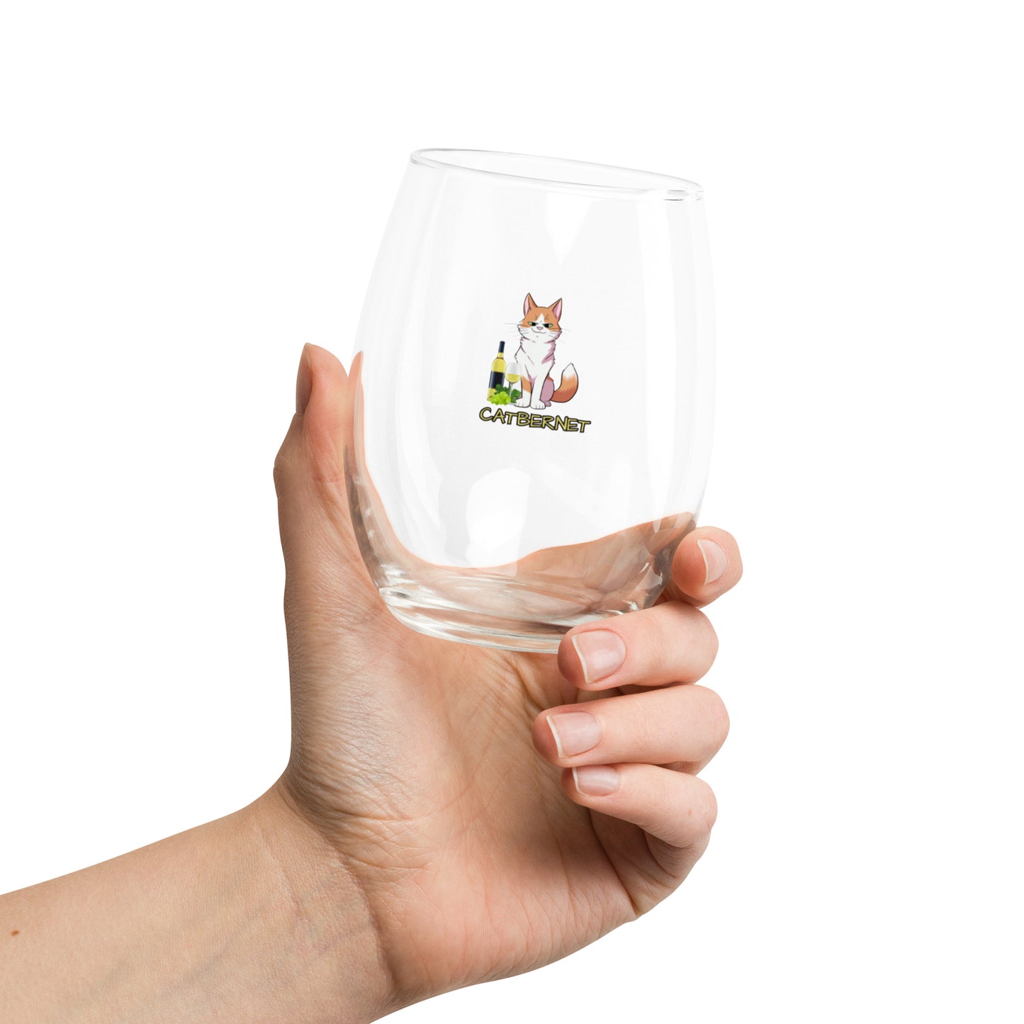 Ginger Catbernet Blanc Stemless wine glass