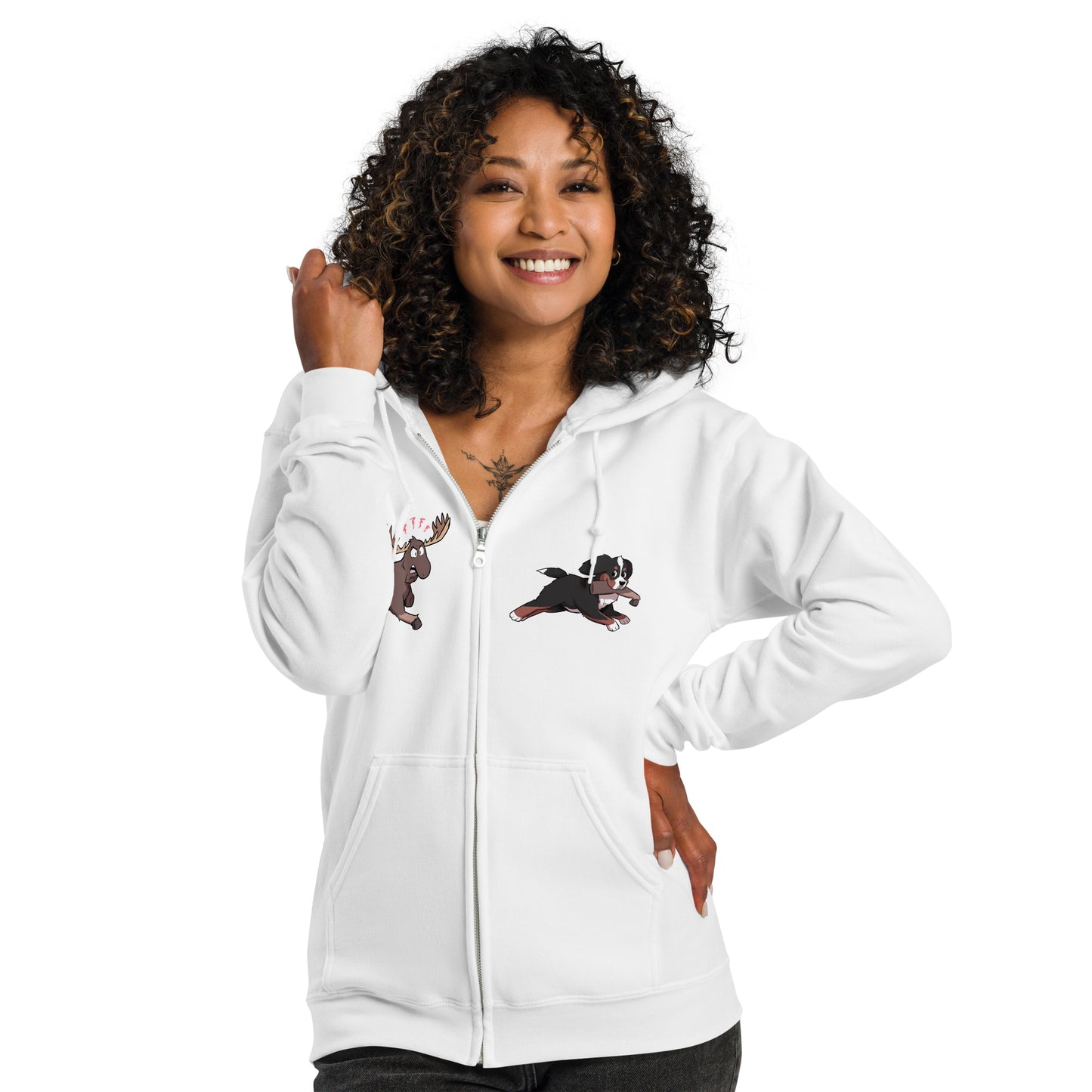 Unisex heavy blend zip hoodie: Moose vs Bunsen