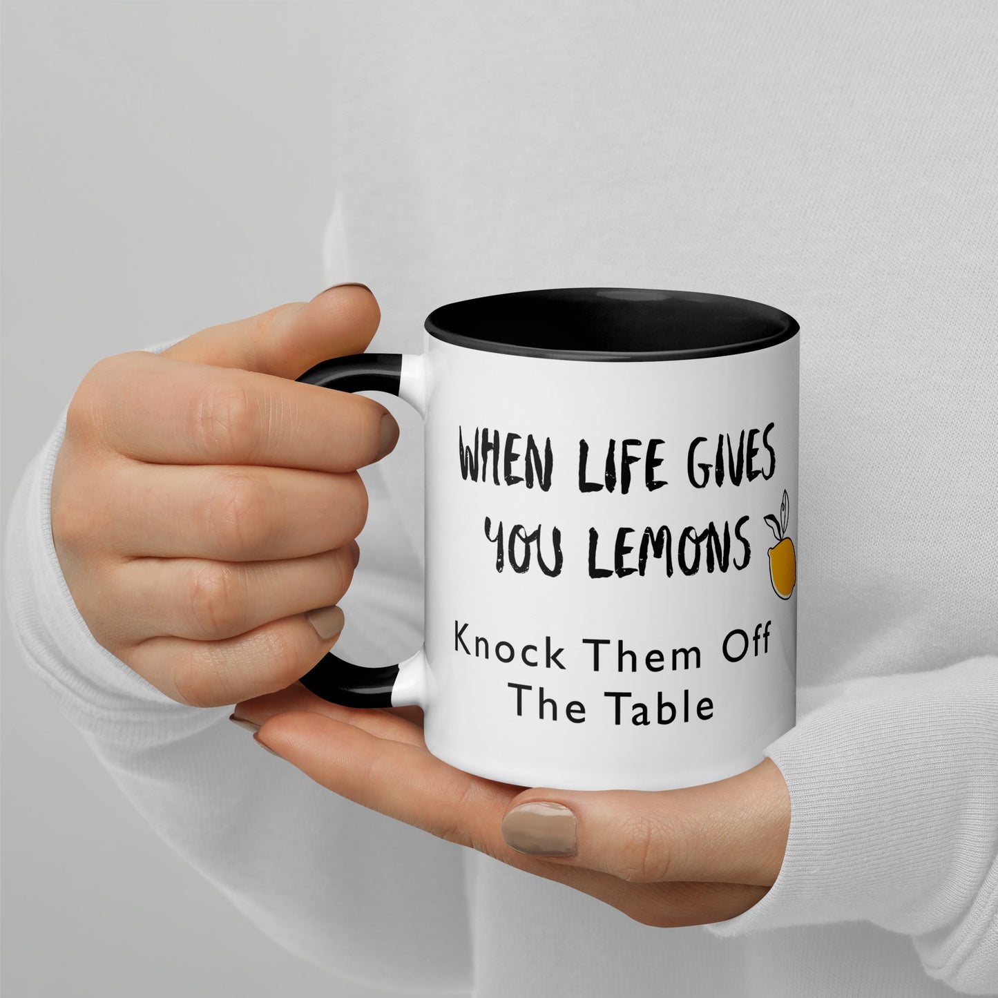 Mug with Color Inside- If Life Gives You Lemons