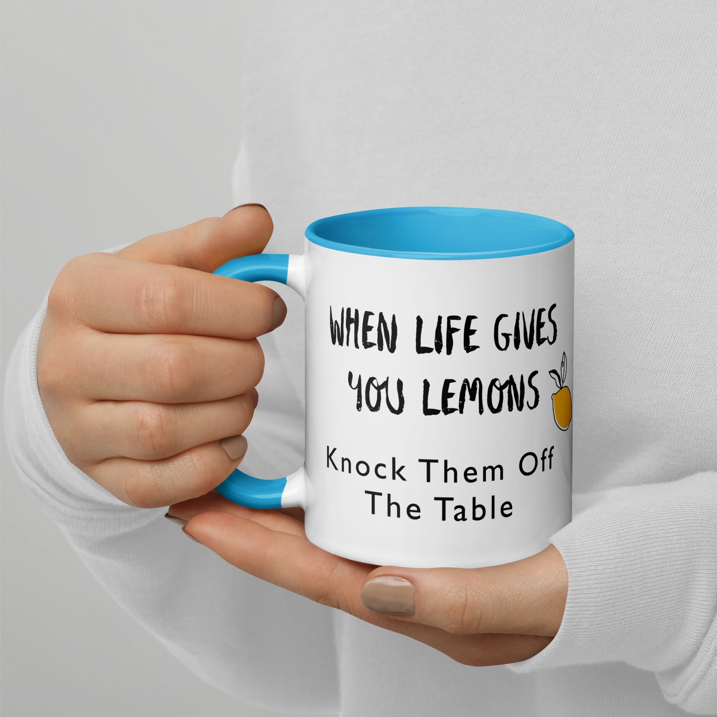Mug with Color Inside- If Life Gives You Lemons