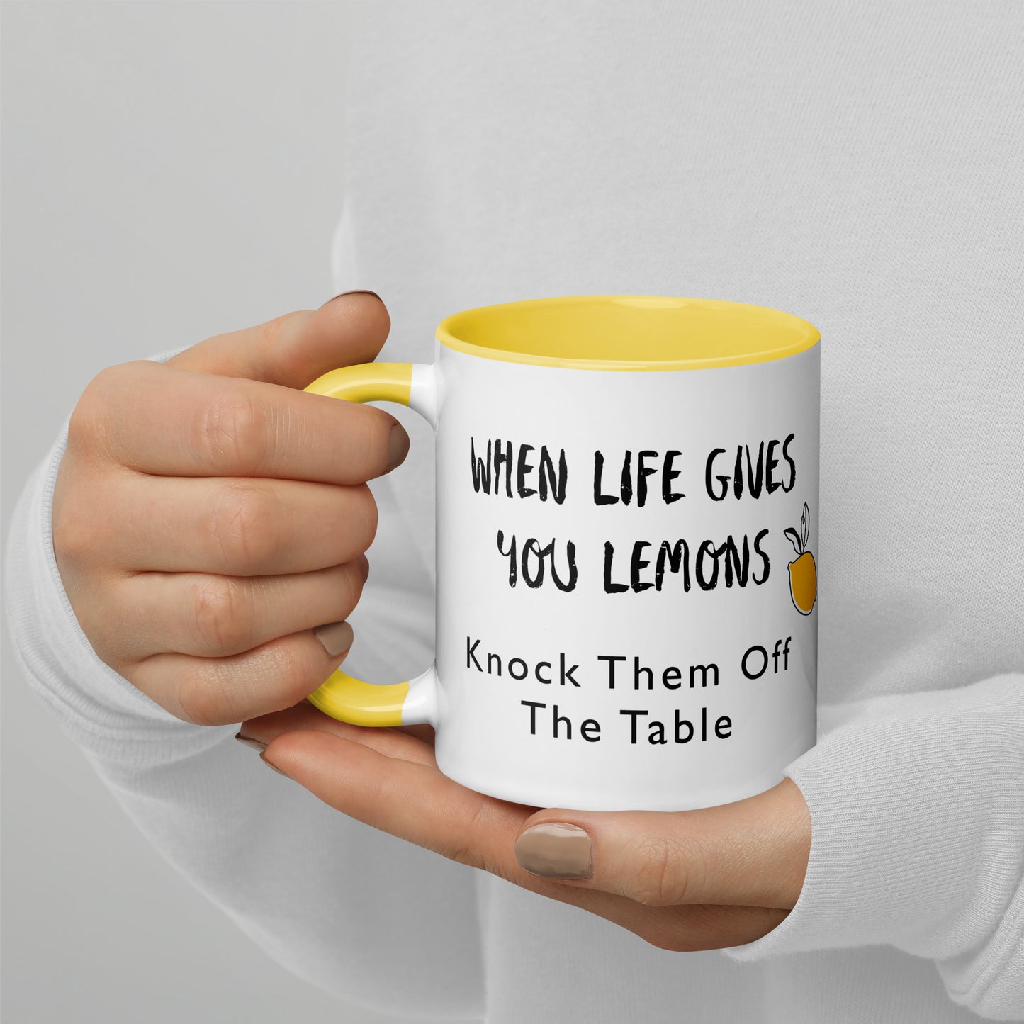 Mug with Color Inside- If Life Gives You Lemons