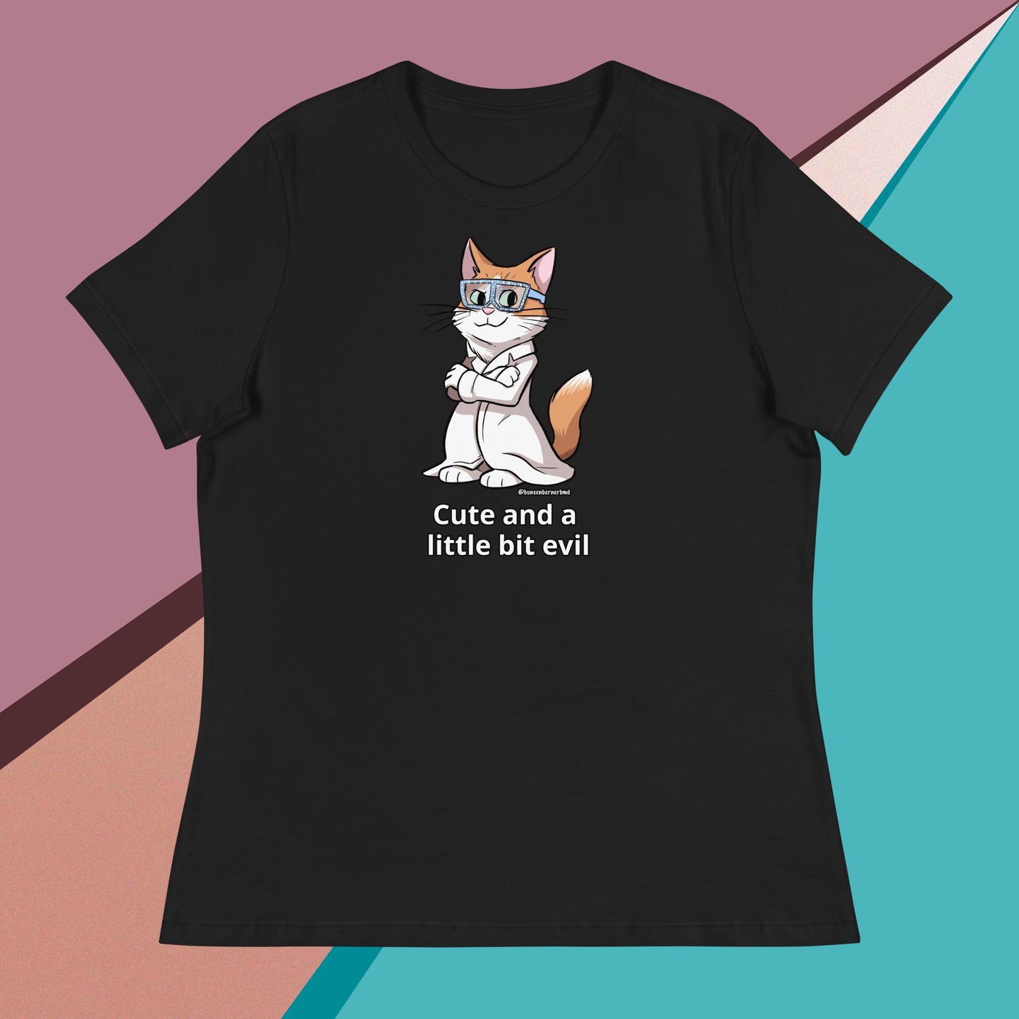 Women's Relaxed T-Shirt- Cute and a Little Bit Evil