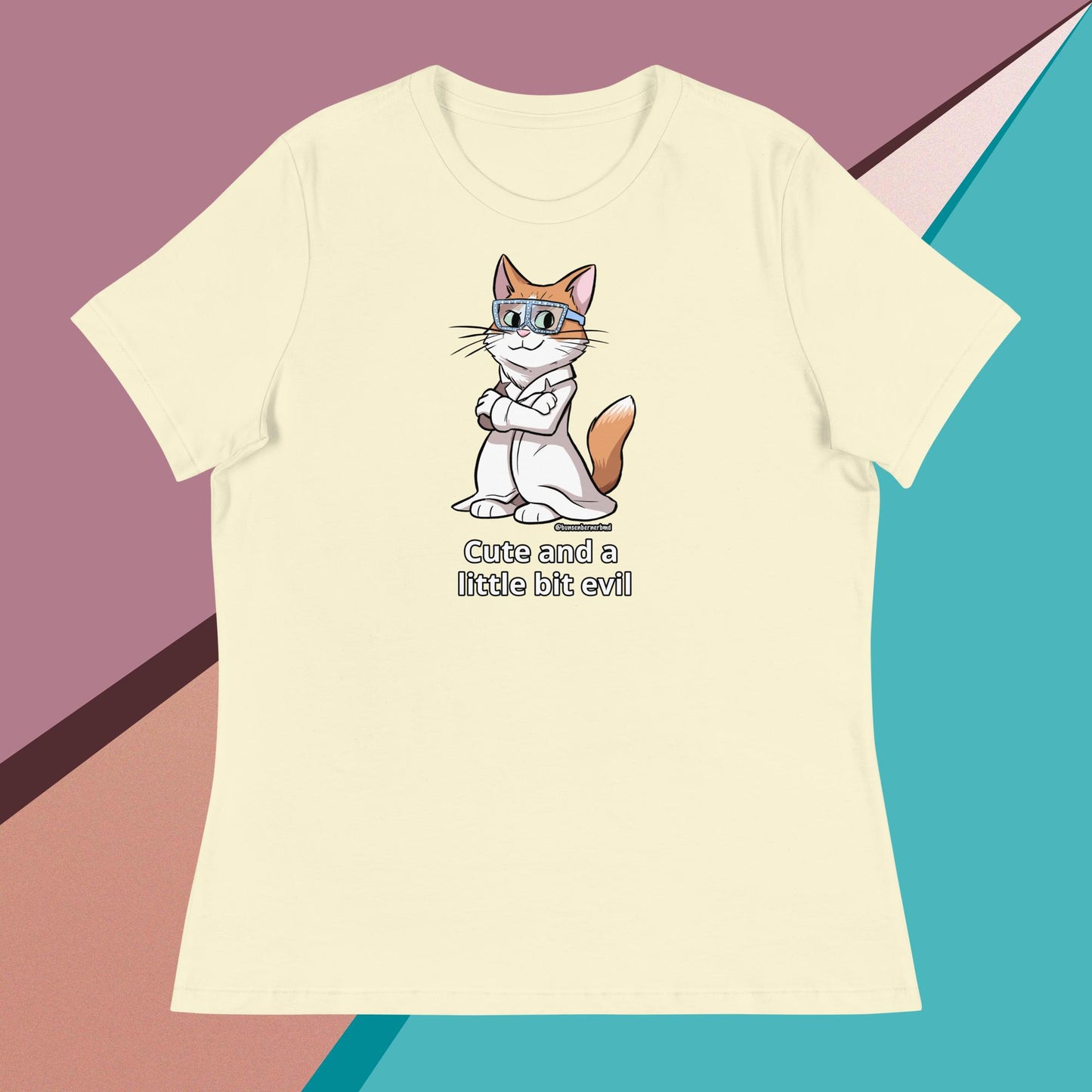 Women's Relaxed T-Shirt- Cute and a Little Bit Evil