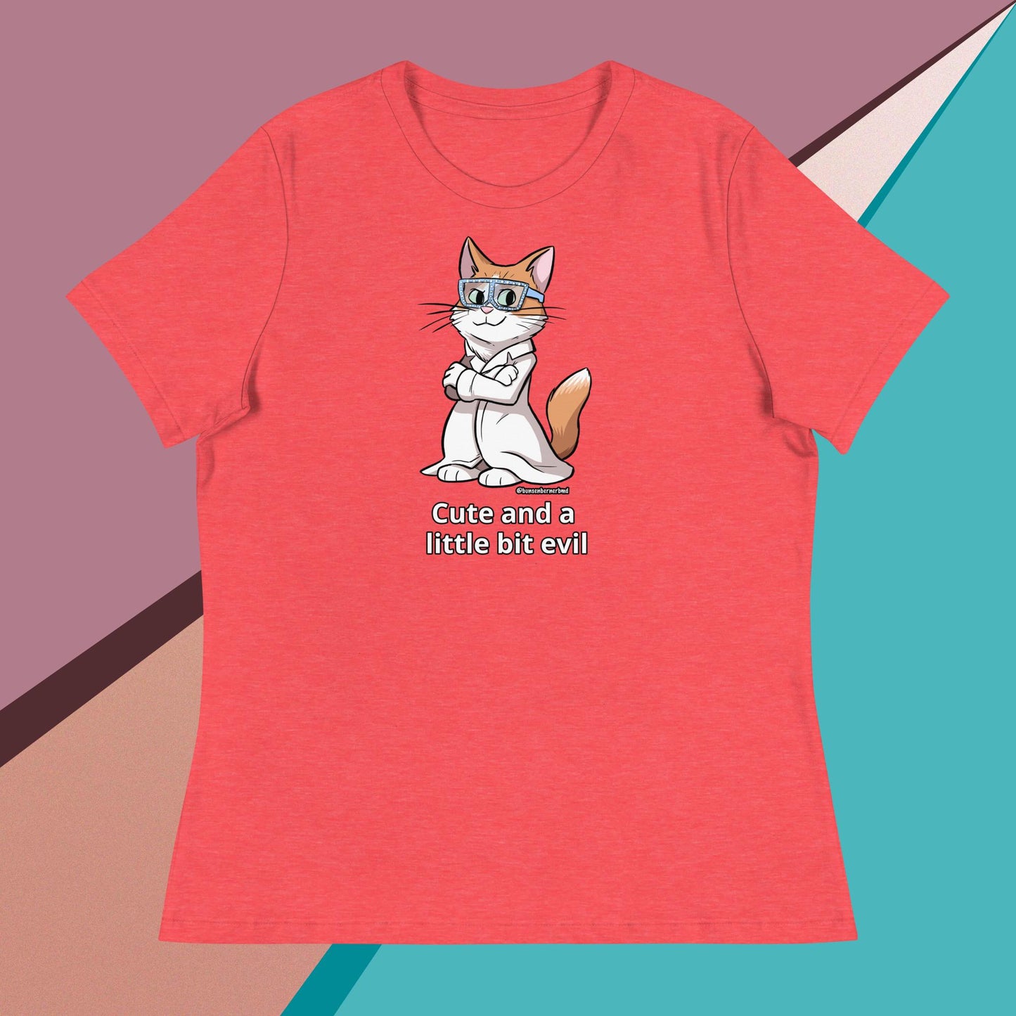Women's Relaxed T-Shirt- Cute and a Little Bit Evil