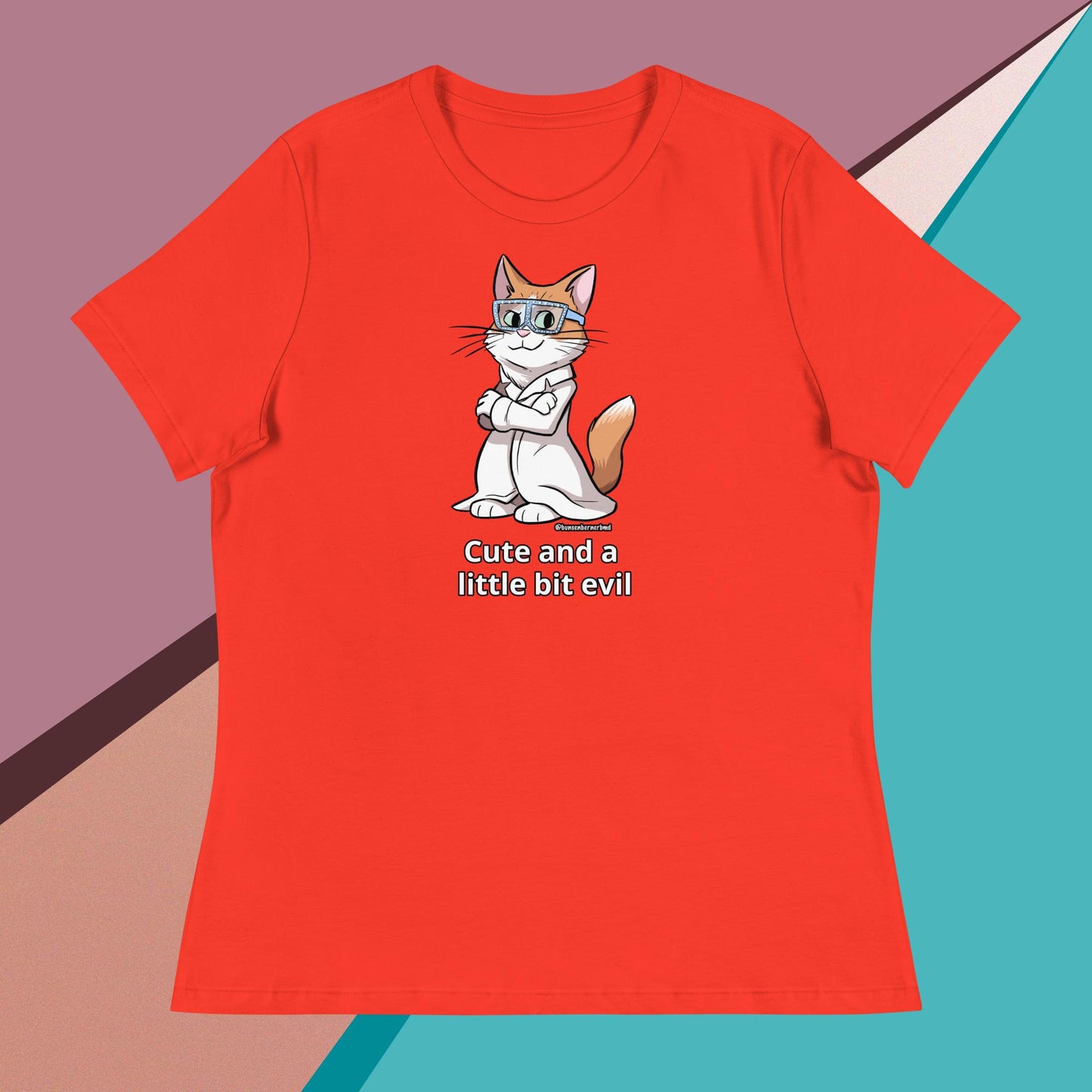 Women's Relaxed T-Shirt- Cute and a Little Bit Evil
