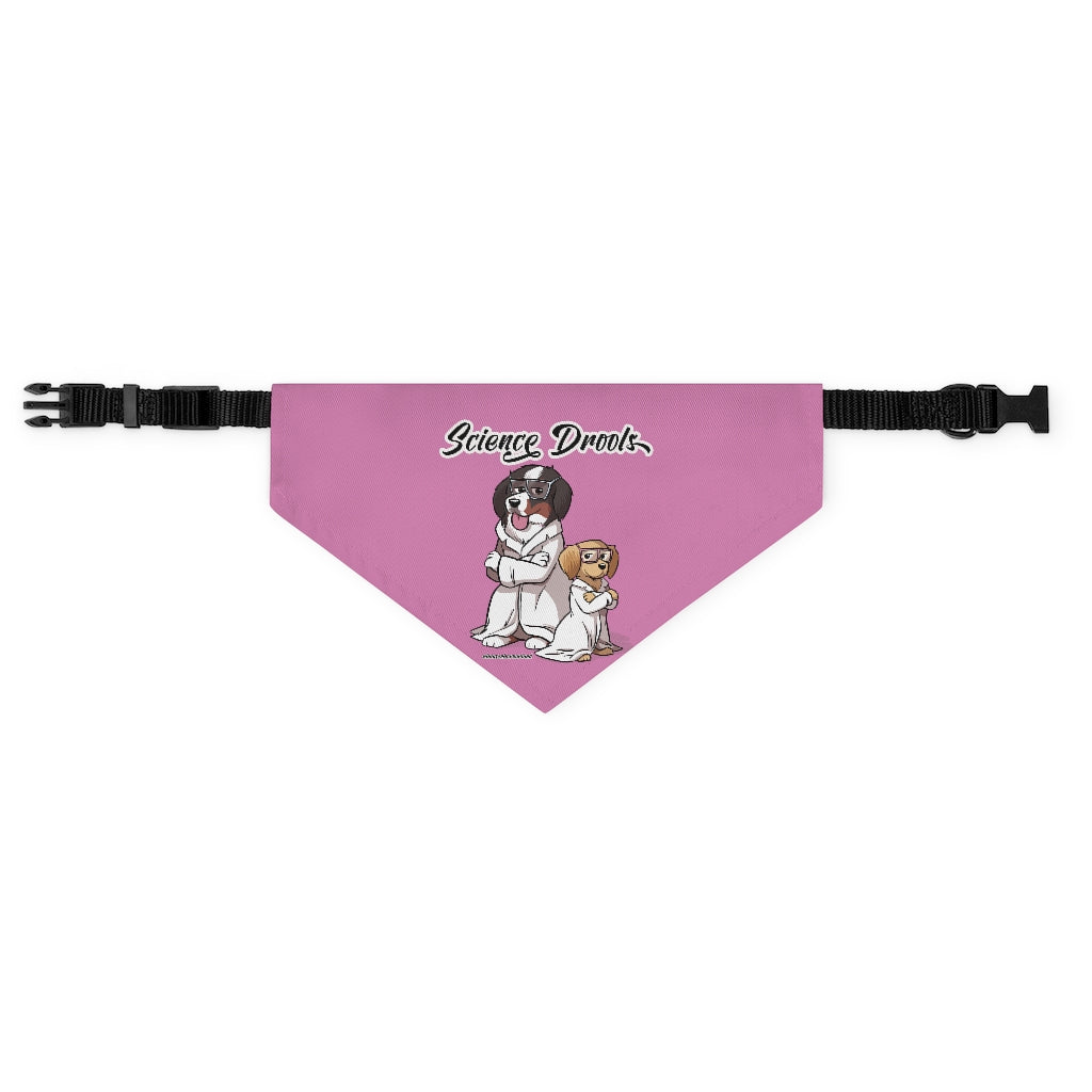 Pet Bandana Collar: Science Drools (Pink)