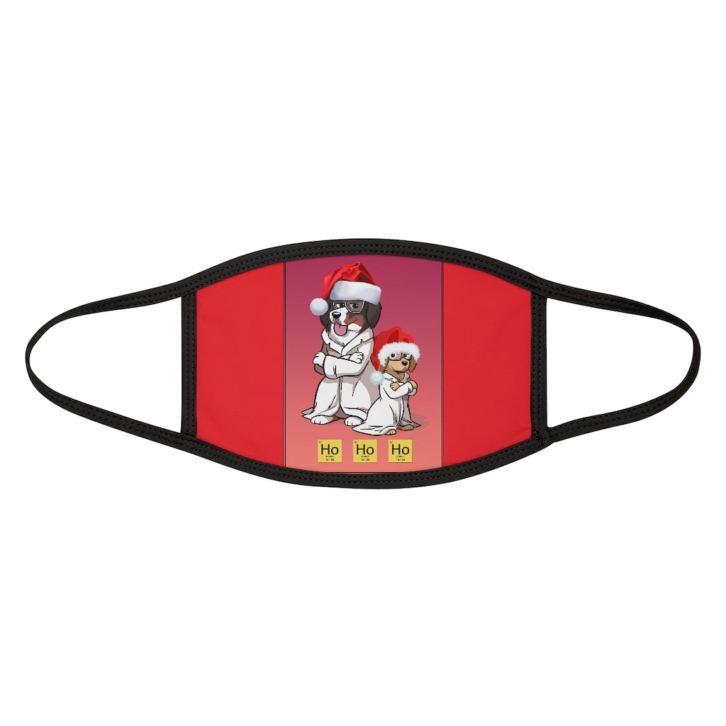 Mixed-Fabric Face Mask- Ho Ho Ho