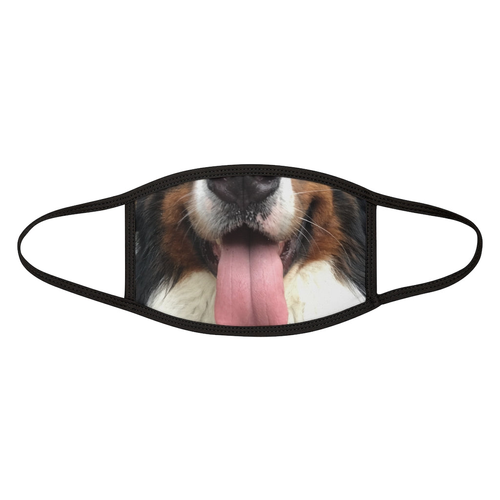 Mixed-Fabric Face Mask: Tongue Out!