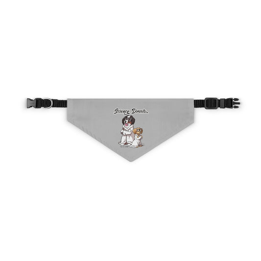 Pet Bandana Collar: Science Drools (Grey)