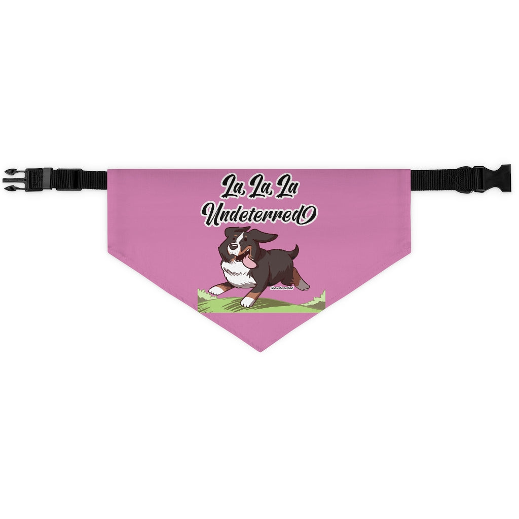 Pet Bandana Collar: La, La, La Undeterred (Pink)