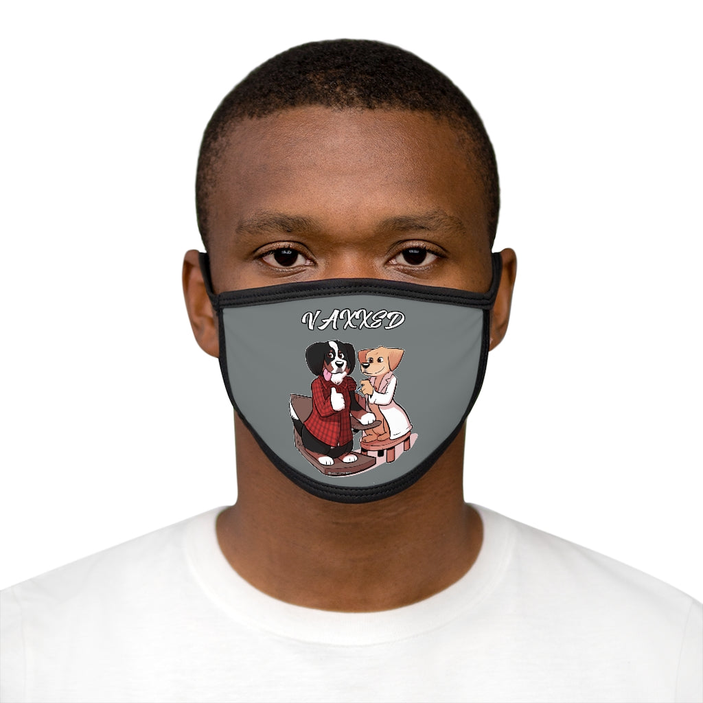 Mixed-Fabric Face Mask: VAXXED!!!