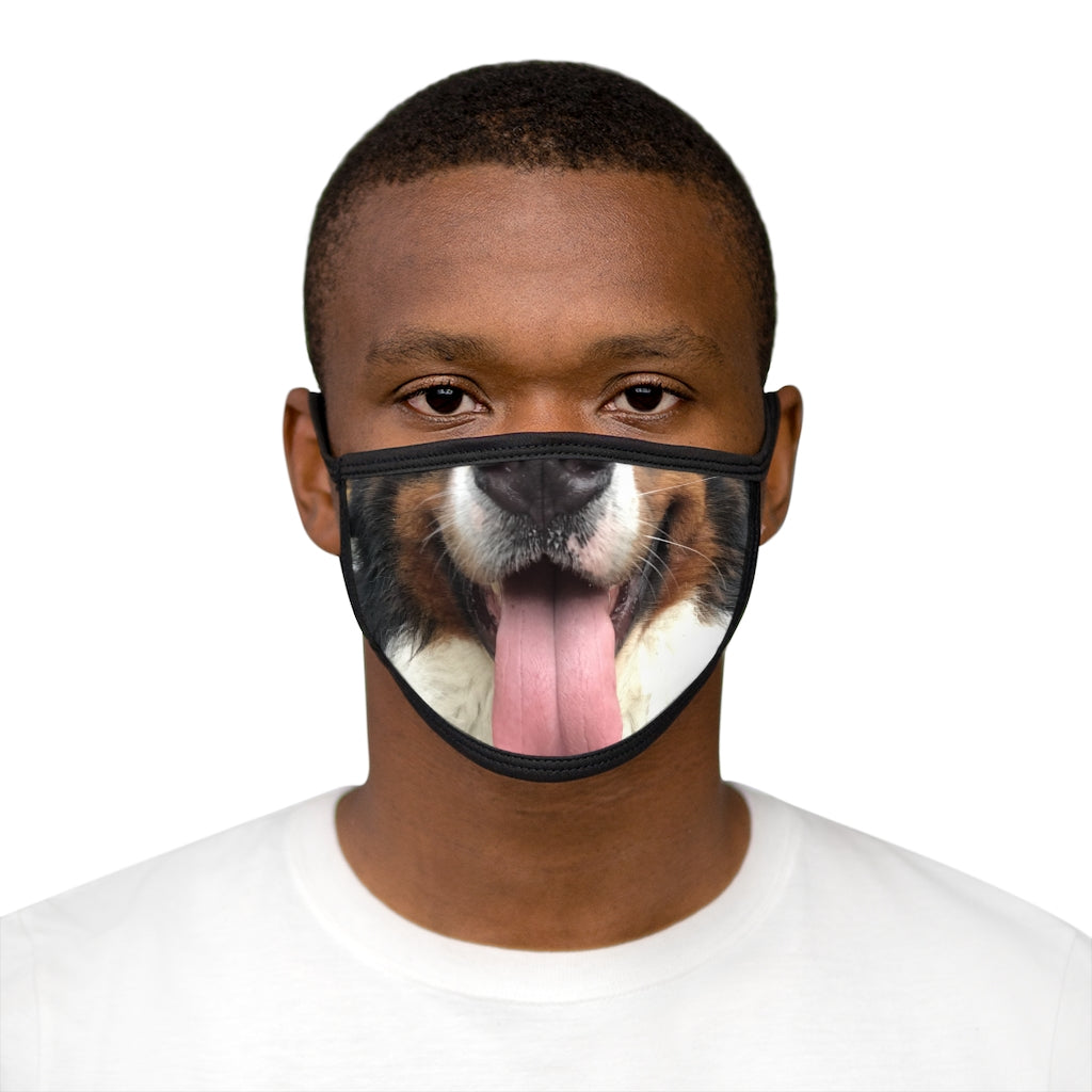 Mixed-Fabric Face Mask "Tongue out Tuesday"