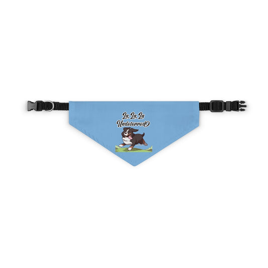 Pet Bandana Collar: La, La, La Undeterred (Blue)