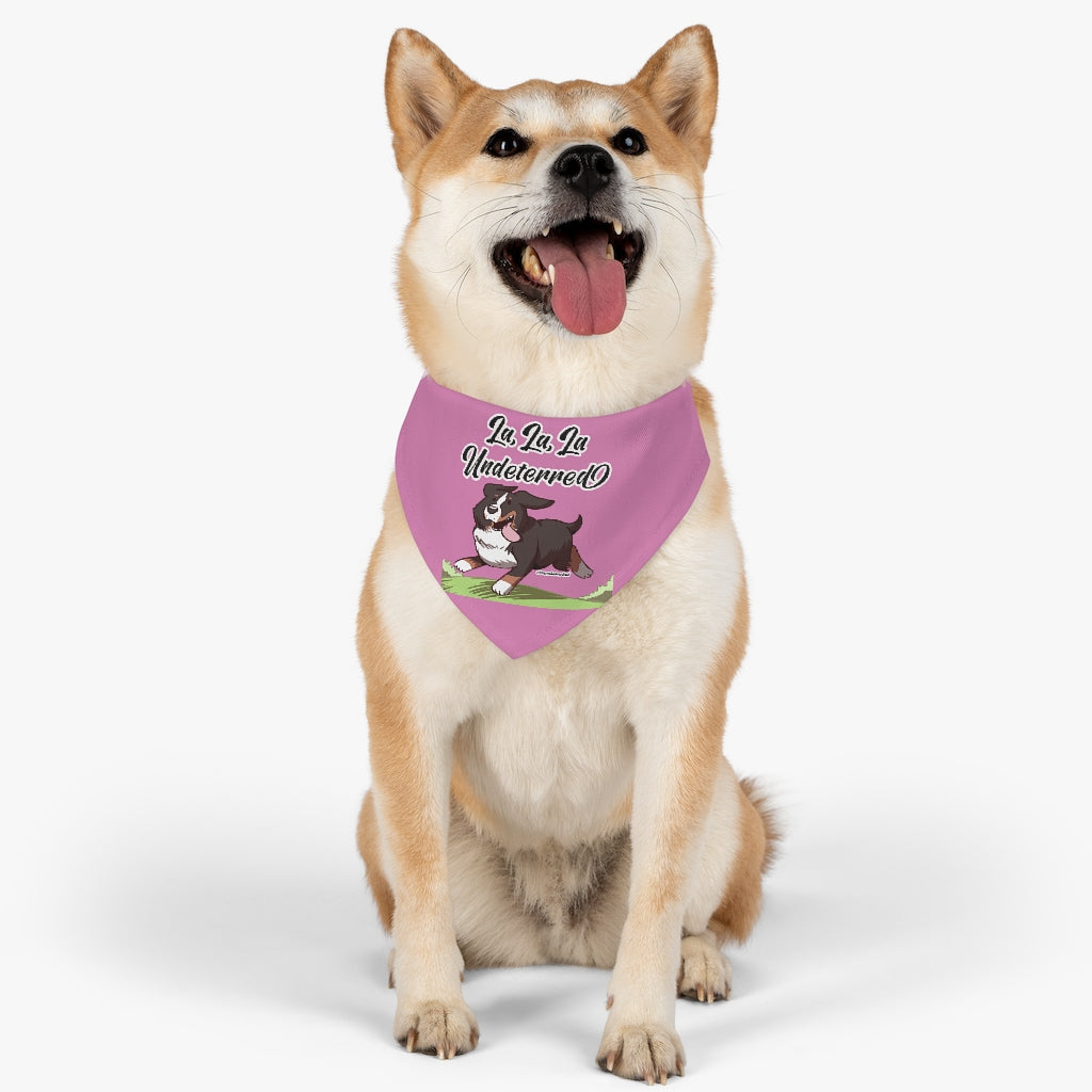 Pet Bandana Collar: La, La, La Undeterred (Pink)