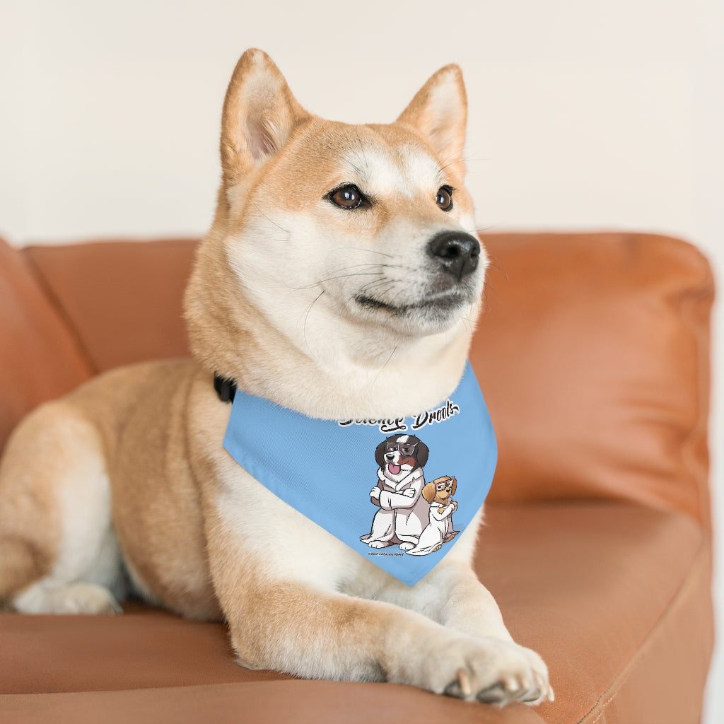 Copy of Copy of Pet Bandana Collar: Science Drools (Blue)