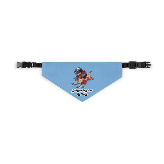 Pet Bandana Collar: 5 minutes for Ruffing (Blue)