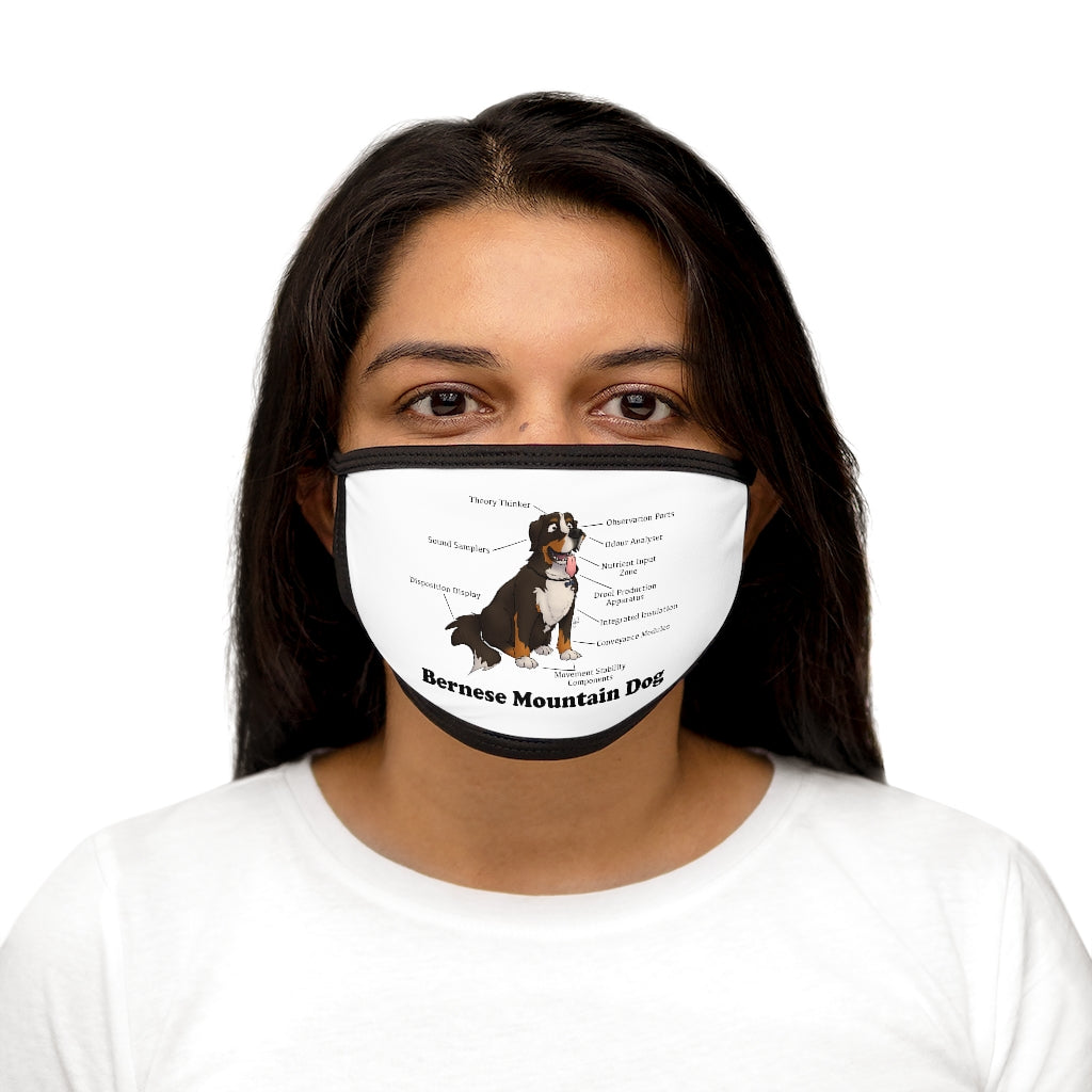 Mixed-Fabric Face Mask-Bernese Mountain Dog