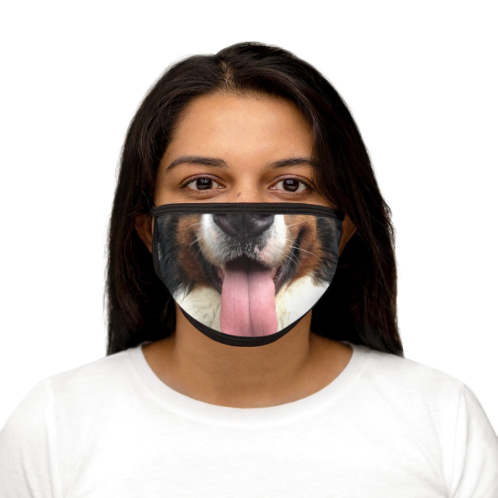 Mixed-Fabric Face Mask: Tongue Out!