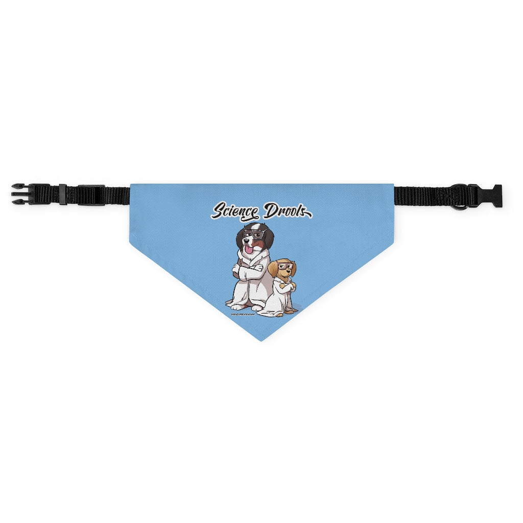 Copy of Copy of Pet Bandana Collar: Science Drools (Blue)