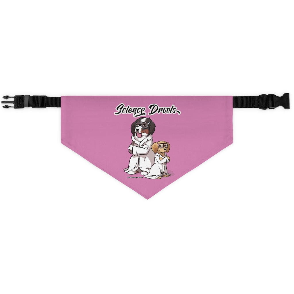 Pet Bandana Collar: Science Drools (Pink)