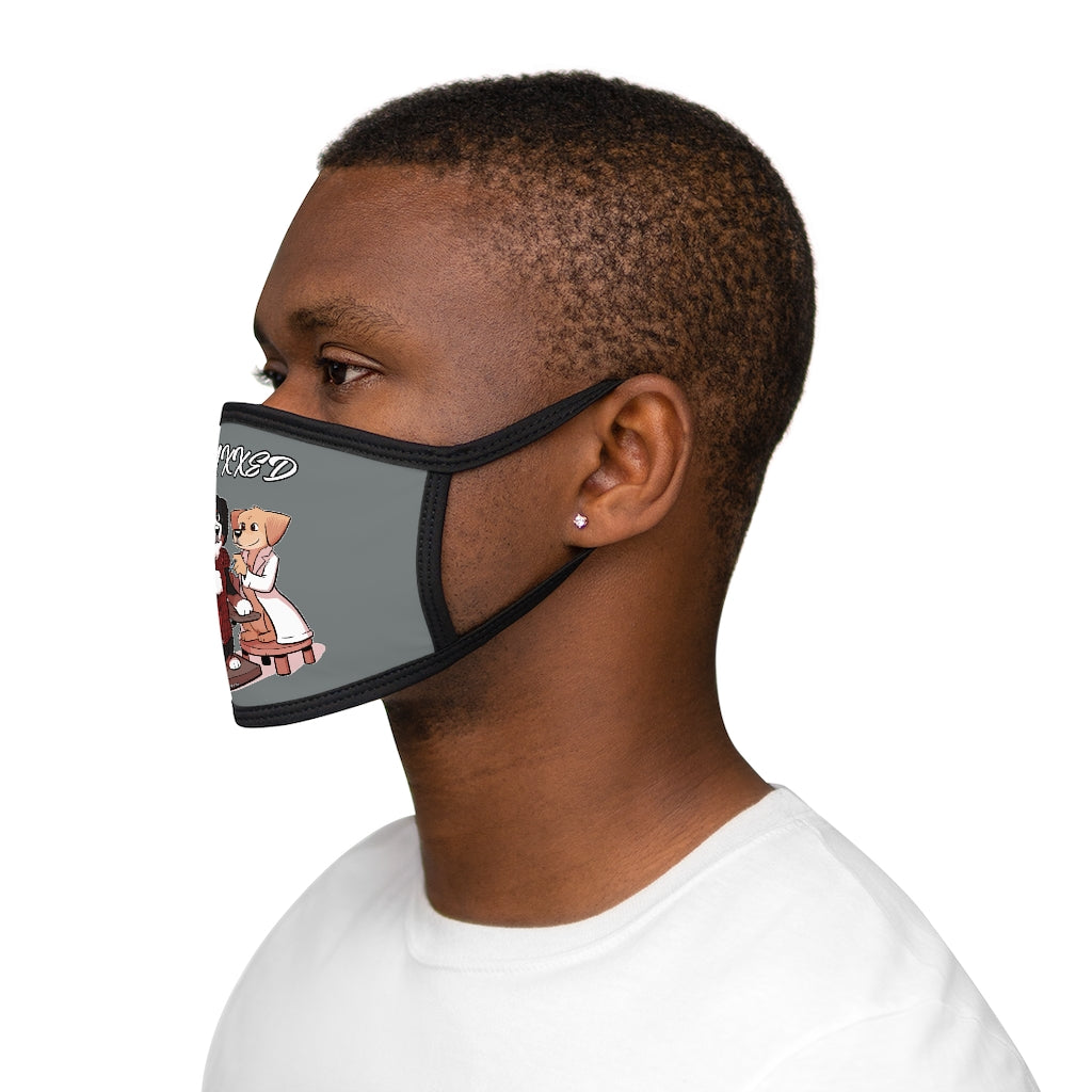 Mixed-Fabric Face Mask: VAXXED!!!