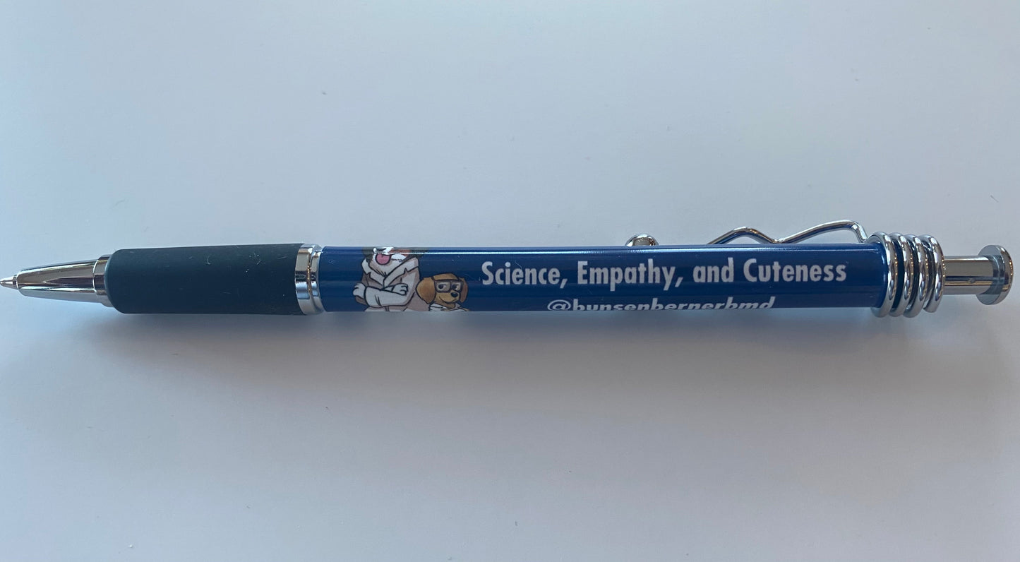 Blue Ink Bunsen and Beaker Pen Pack! (10 Pack Total)