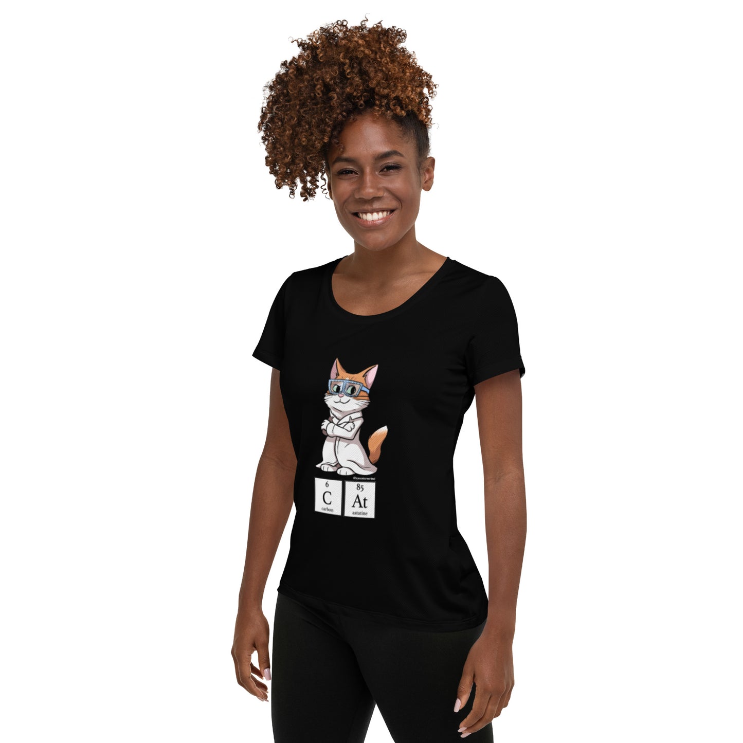 All-Over Print Women's Athletic T-shirt: CAT!