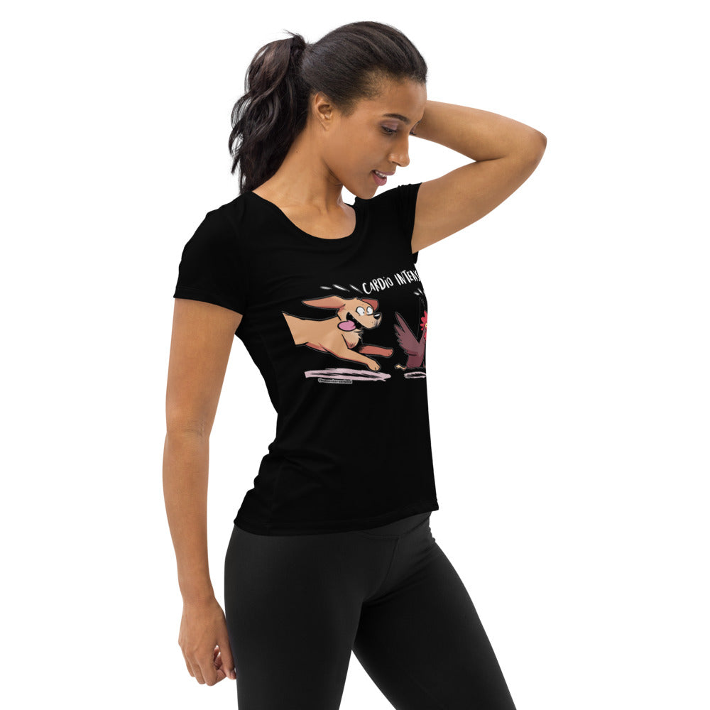 All-Over Print Women's Athletic T-shirt: Cardio Intensifies