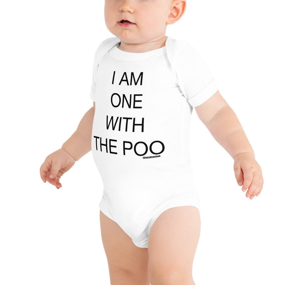 Baby short sleeve one piece: I am one with the Poo