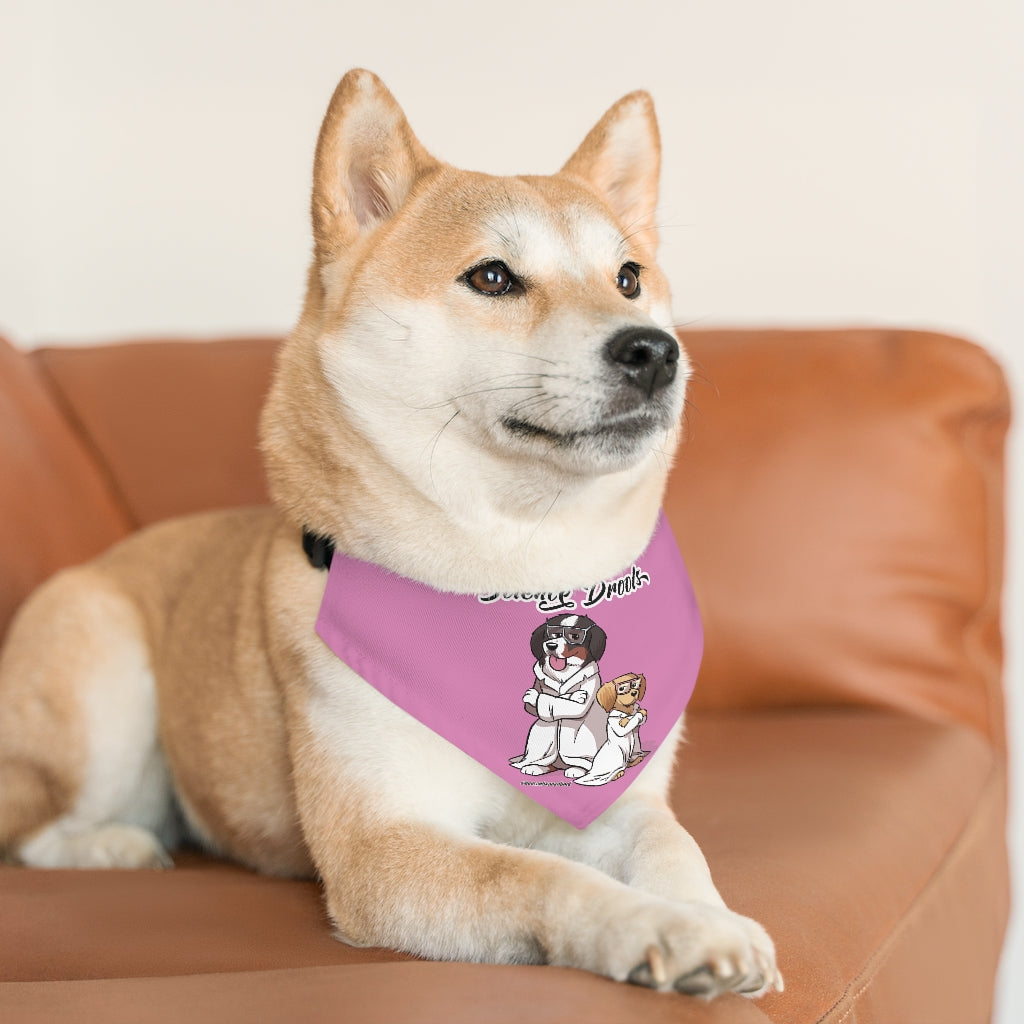 Pet Bandana Collar: Science Drools (Pink)