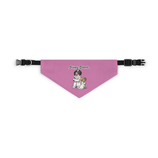 Pet Bandana Collar: Science Drools (Pink)