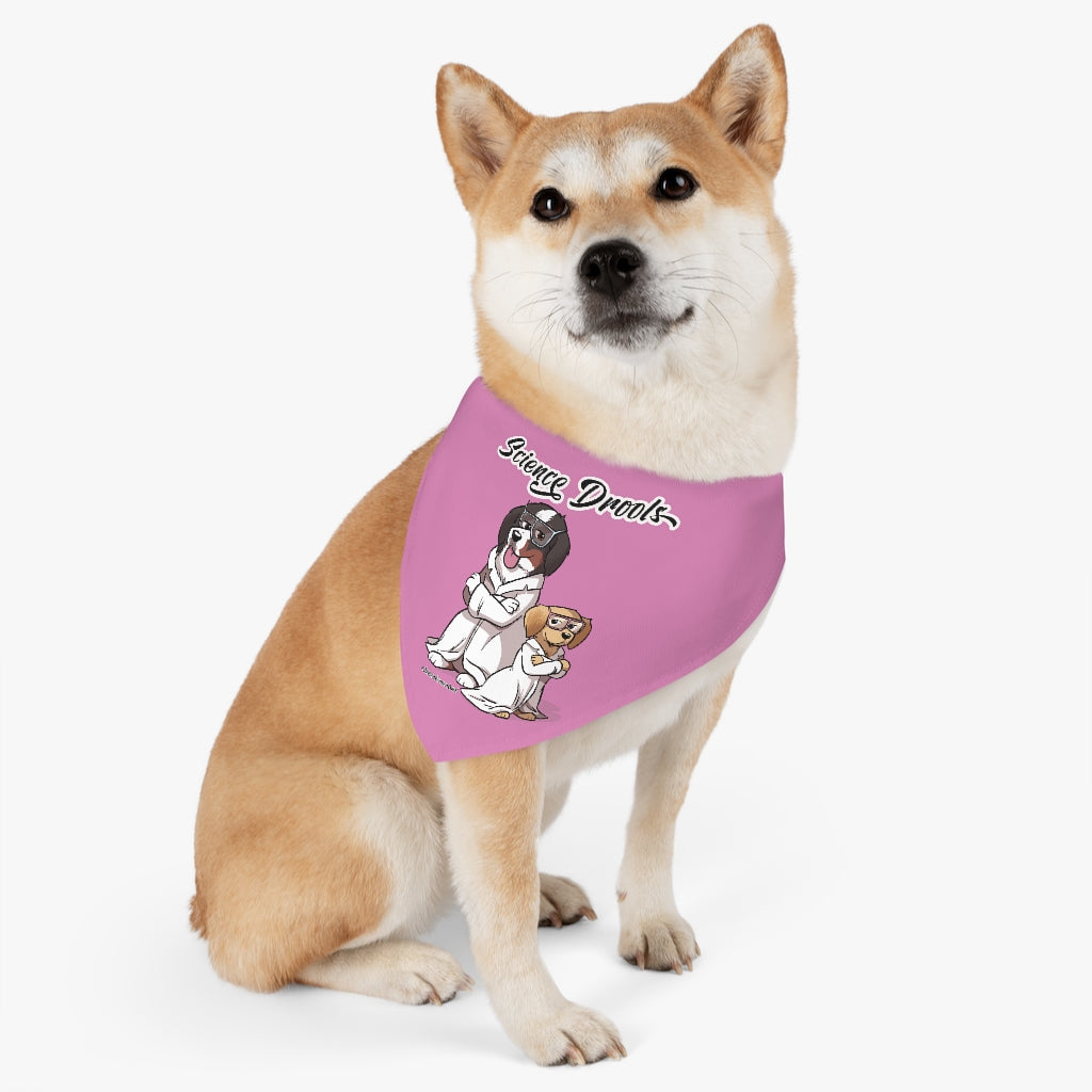 Pet Bandana Collar: Science Drools (Pink)