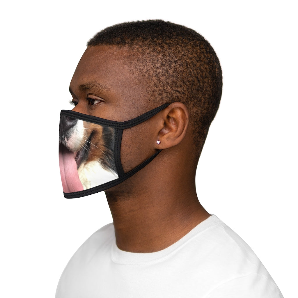 Mixed-Fabric Face Mask "Tongue out Tuesday"