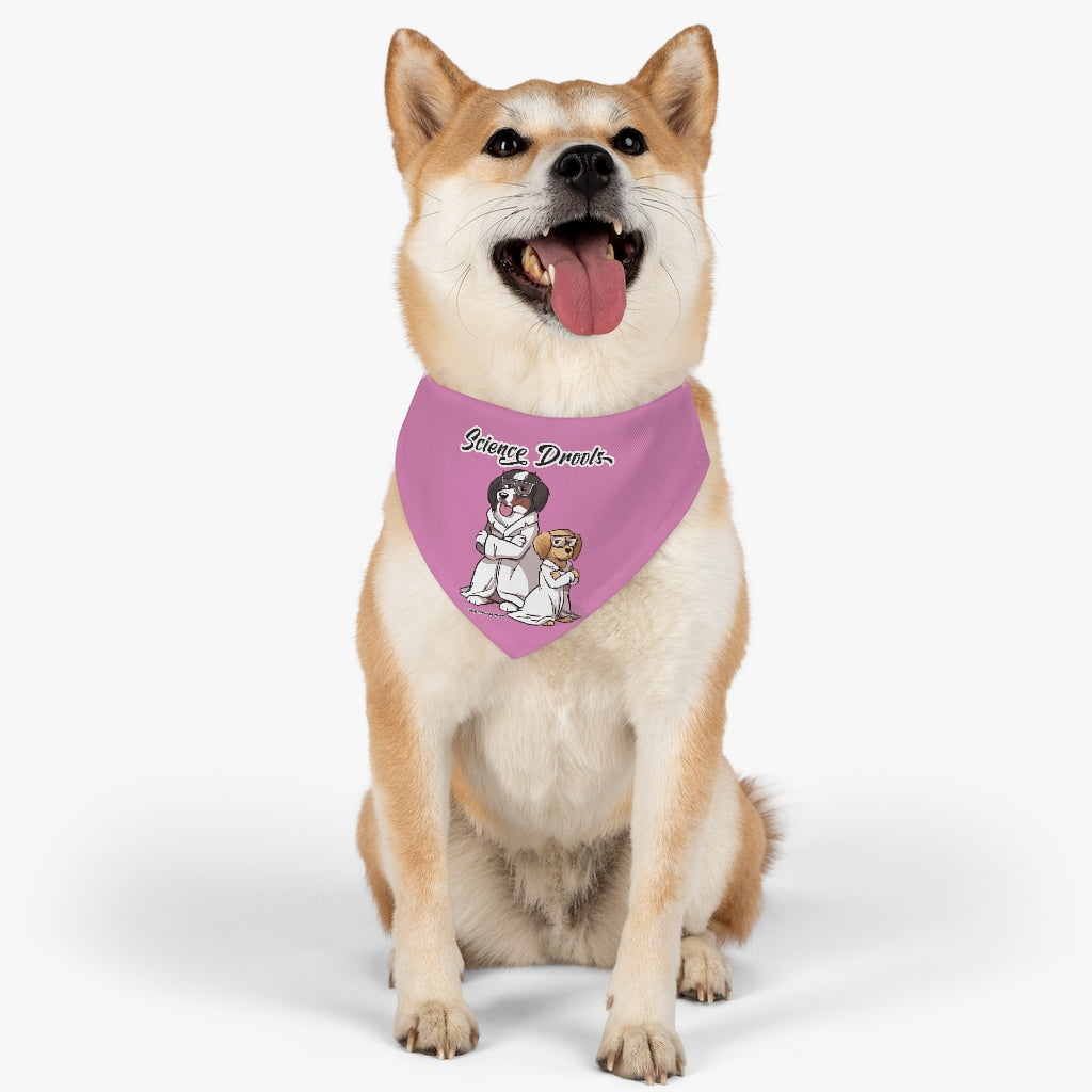 Pet Bandana Collar: Science Drools (Pink)