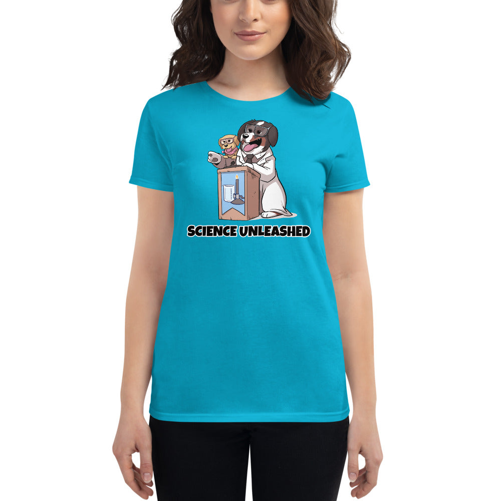 Women's short sleeve t-shirt- Science Unleashed