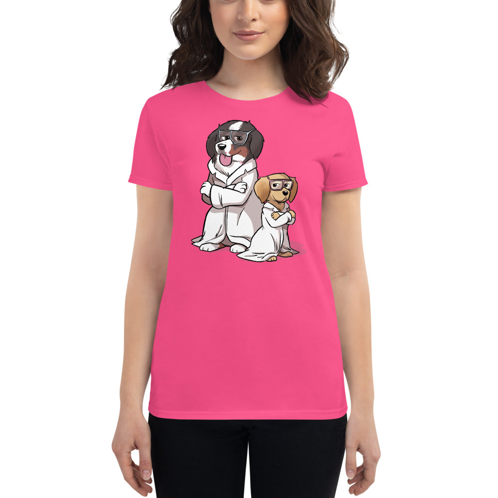 Women's short sleeve t-shirt- Buns and Beaks Science Team