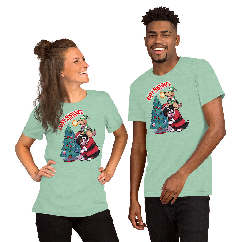 Short-Sleeve Unisex T-Shirt- Happy Pawlidays!!!