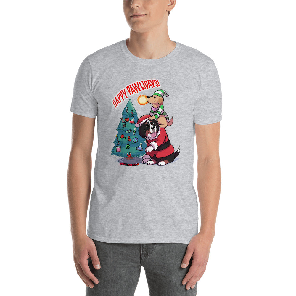 Short-Sleeve Unisex T-Shirt- Happy Pawlidays!