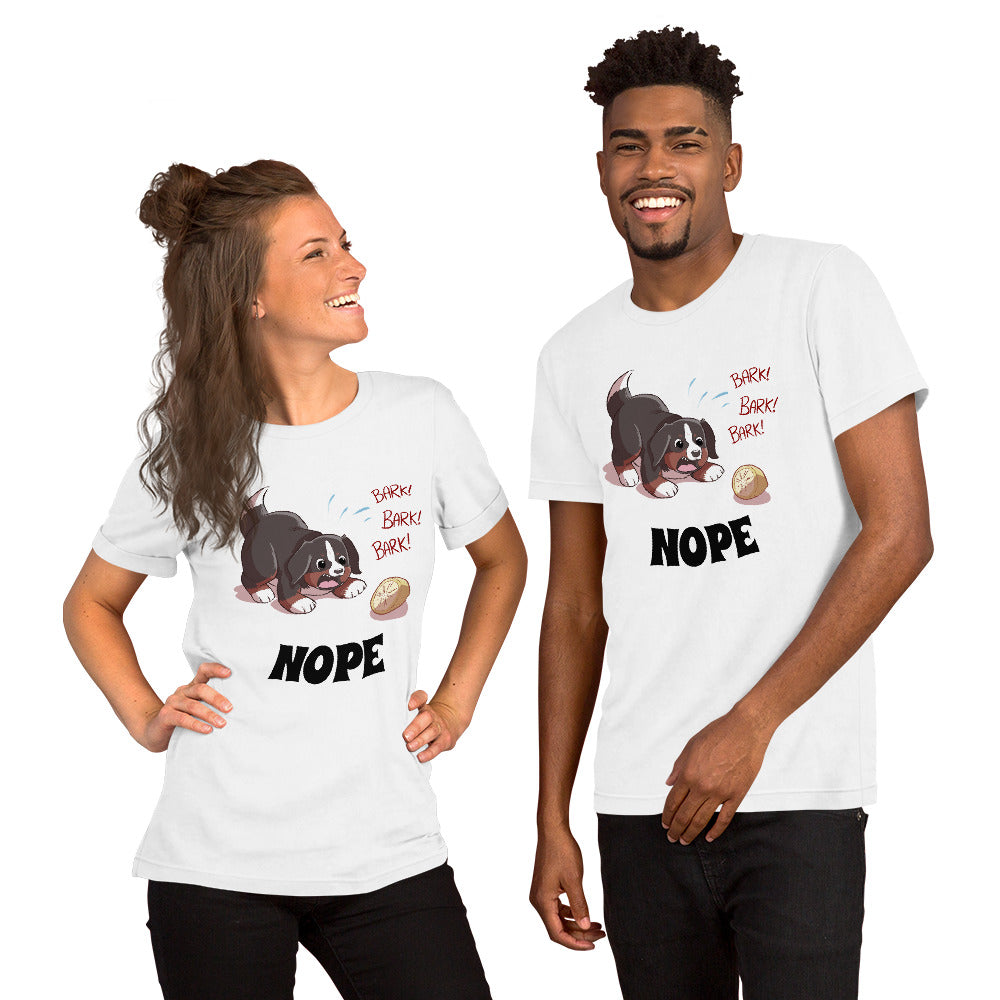 Short-Sleeve Unisex T-Shirt- Baby Bunsen- NOPE