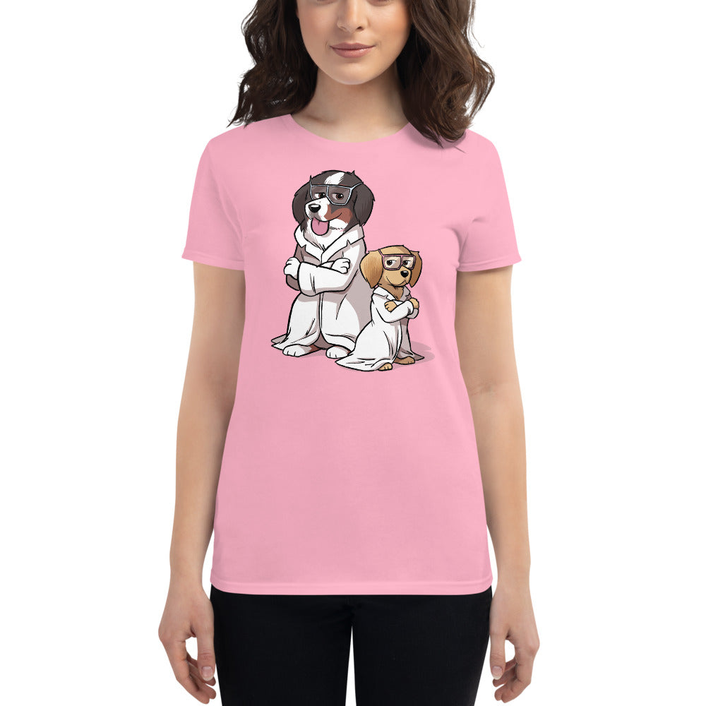 Women's short sleeve t-shirt- Buns and Beaks Science Team