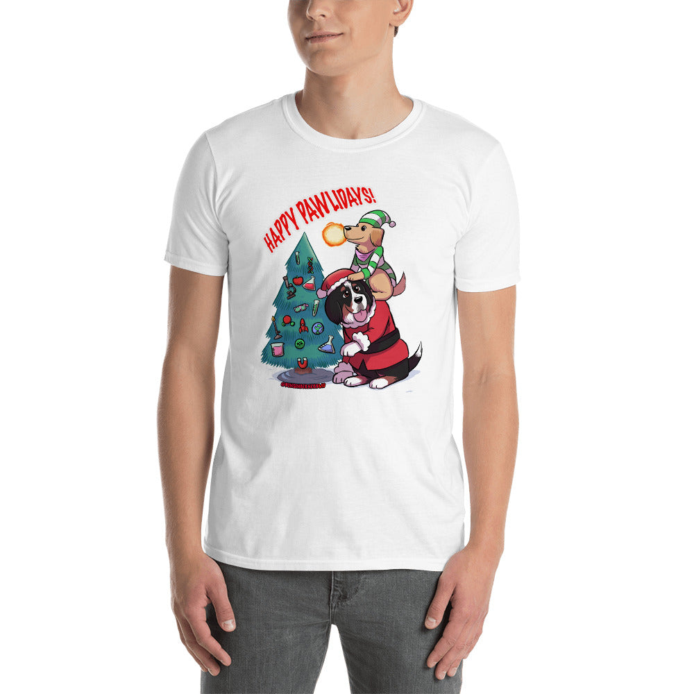 Short-Sleeve Unisex T-Shirt- Happy Pawlidays!