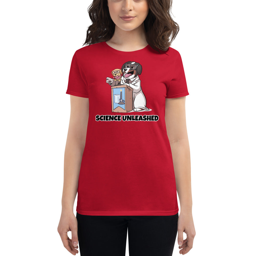 Women's short sleeve t-shirt- Science Unleashed