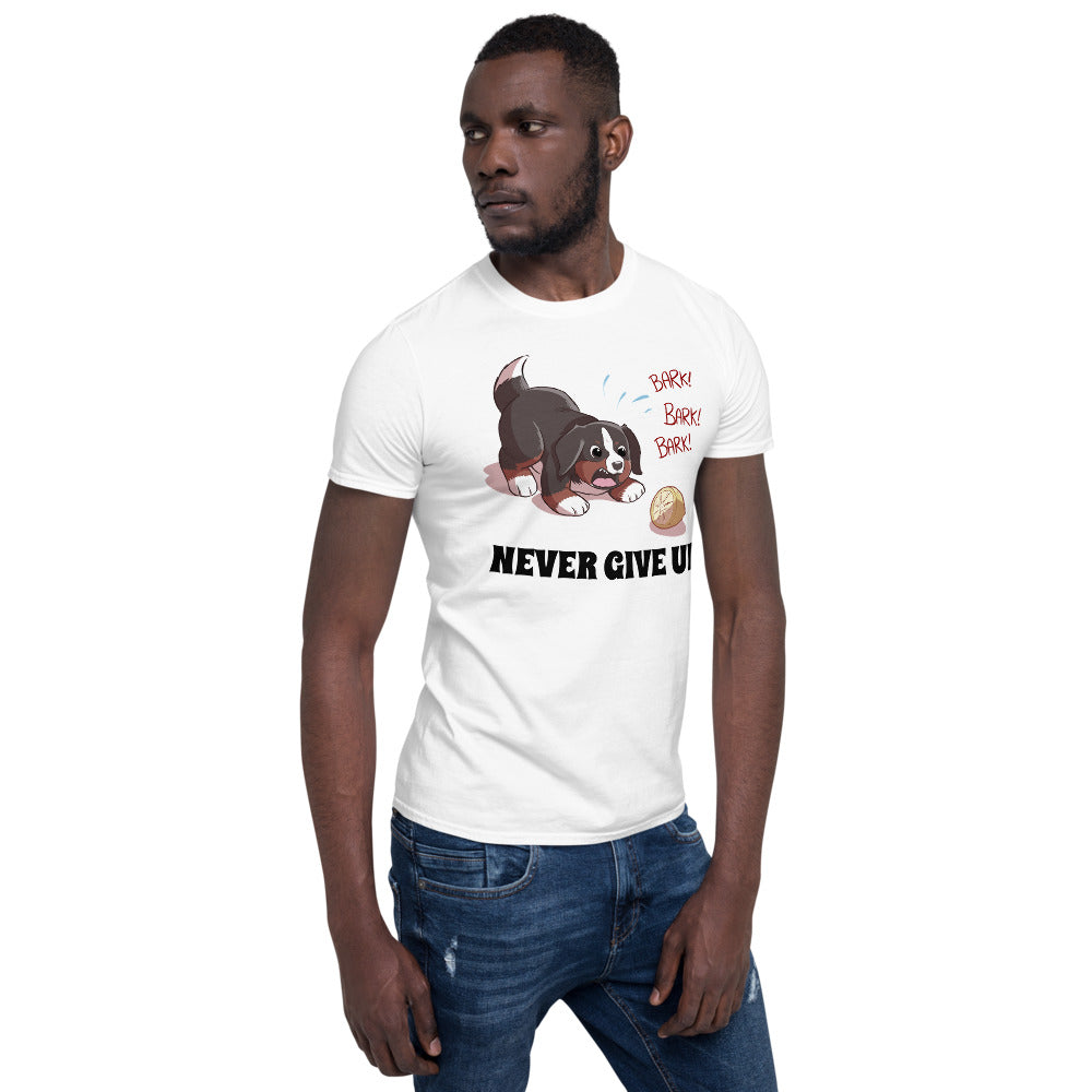 Short-Sleeve Unisex T-Shirt- Baby Bunsen- Never Give Up