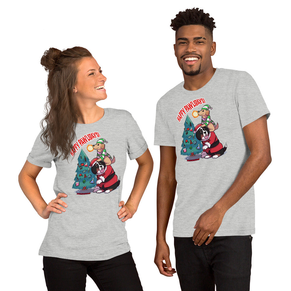 Short-Sleeve Unisex T-Shirt- Happy Pawlidays!!!